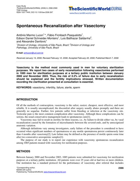recanalization after vasectomy|Iba pa.
